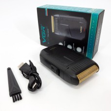 Акумуляторна бритва для стрижки волосся та бороди VGR V-375, Електробритва з бритвеною насадкою VM-79