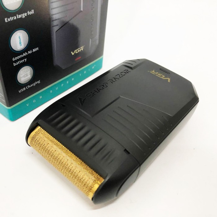 Акумуляторна бритва для стрижки волосся та бороди VGR V-375, Електробритва з бритвеною насадкою VM-79