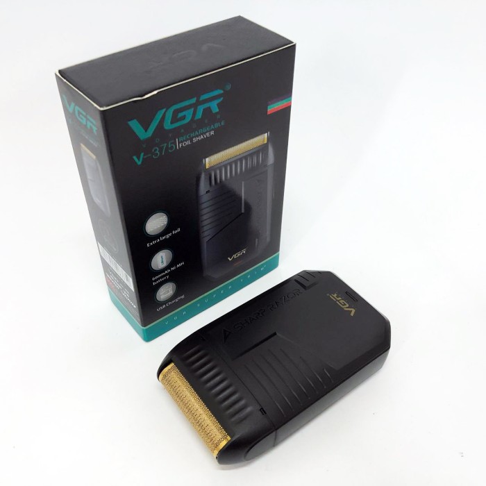 Акумуляторна бритва для стрижки волосся та бороди VGR V-375, Електробритва з бритвеною насадкою VM-79