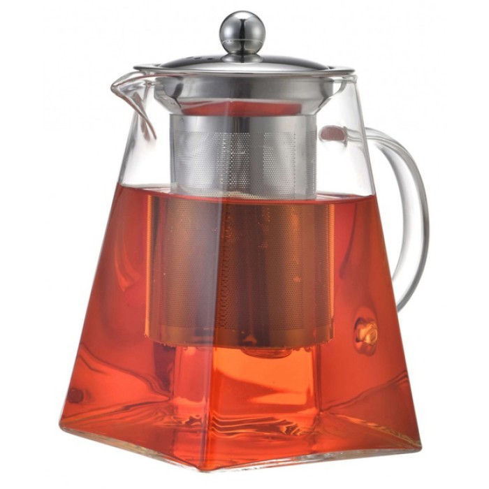 Заварник для кухні, Заварник прозорий, Скляний заварник, Чайник заварник скляний з пресом KI-94