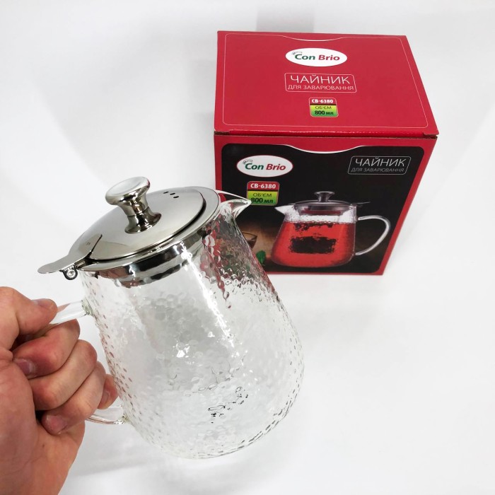 Скляні чайники для заварювання трав'яного чаю Con, Заварники для чаю та кави, Скляний заварник CZ-46