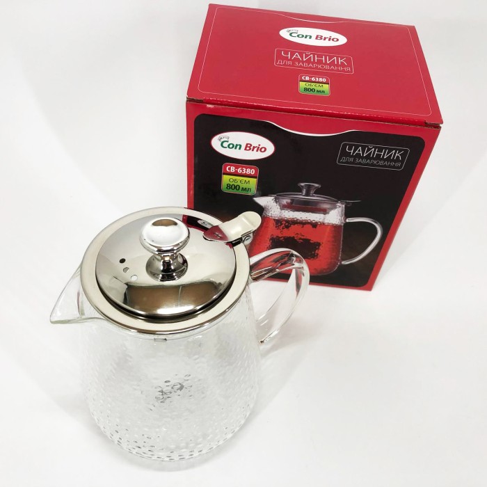 Скляні чайники для заварювання трав'яного чаю Con, Заварники для чаю та кави, Скляний заварник CZ-46