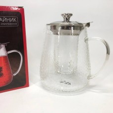 Заварний скляний чайник, Красиві заварники для чаю, Заварний чайник скляний з ручкою GU-39