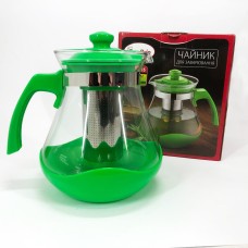 Заварник для чаю Con Brio Green CB-6215 1,5 л, Ексклюзивні заварювальні чайники, Чайник DR-216 самовар скляний