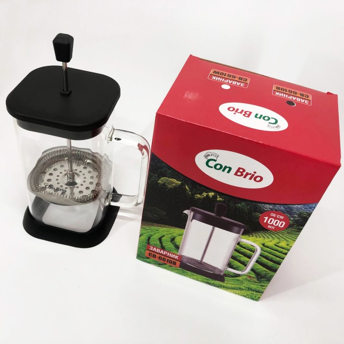 Френч-прес з якісного матеріалу, Стильний френч-прес для чаю та кави, Чайник заварник YV-18