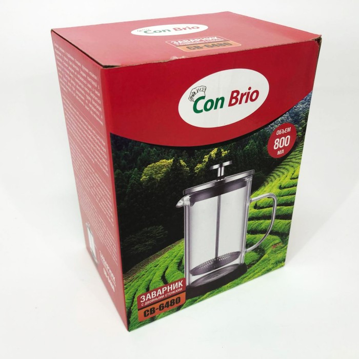 Заварник для кухні, Френч-преси зі скла, Френч-прес для кафе, Чайник заварювальний френч прес KO-15