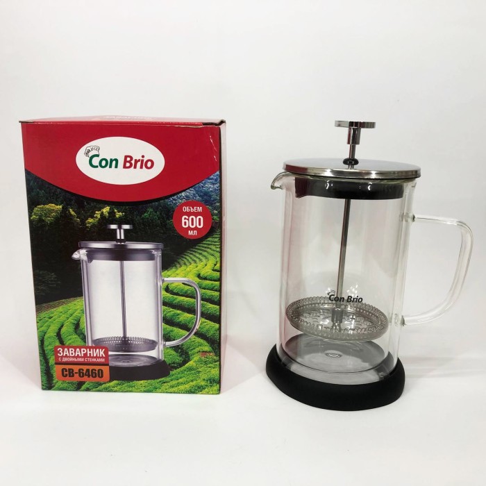 Френч-прес для заварювання трав, Чайник заварювальний френч прес, Стильний френч-прес для чаю та кави FR-34