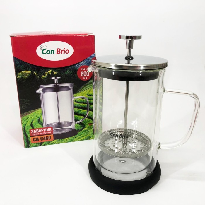 Френч-прес для заварювання трав, Чайник заварювальний френч прес, Стильний френч-прес для чаю та кави FR-34