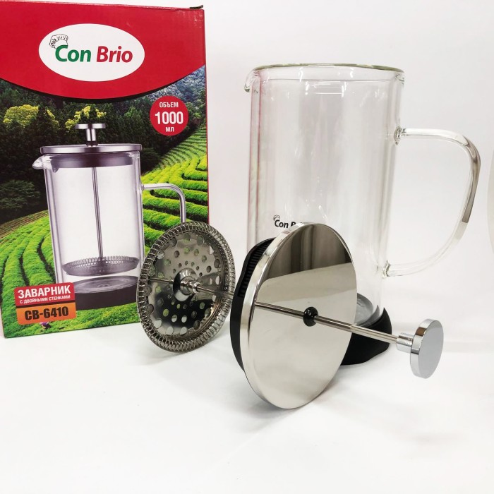 Френч-прес для заварювання трав, Френч-прес з хорошого матеріалу з ручкою VC-12