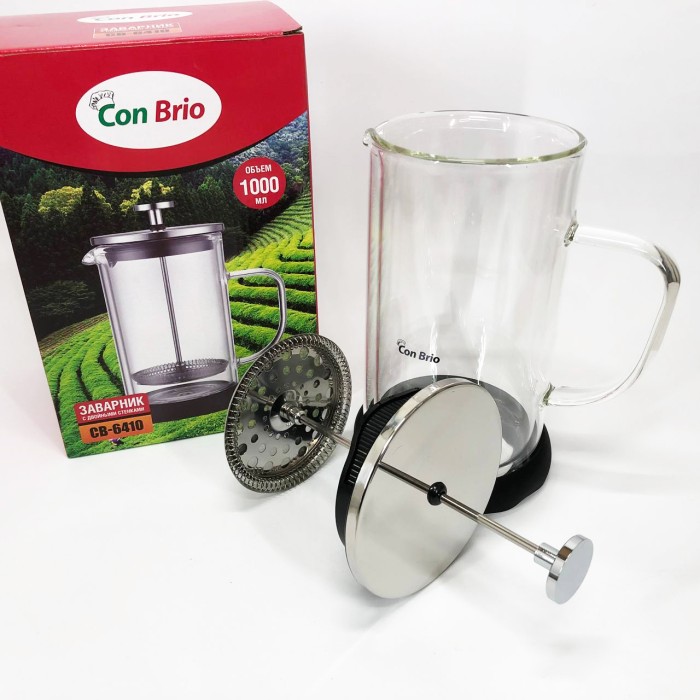 Френч-прес для заварювання трав, Френч-прес з хорошого матеріалу з ручкою VC-12