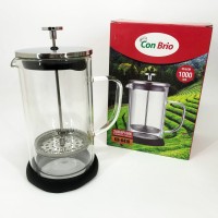 Френч-прес для заварювання кави Con Brio 1л CB-6410 1 л, Ручний френч прес WR-123 для чаю