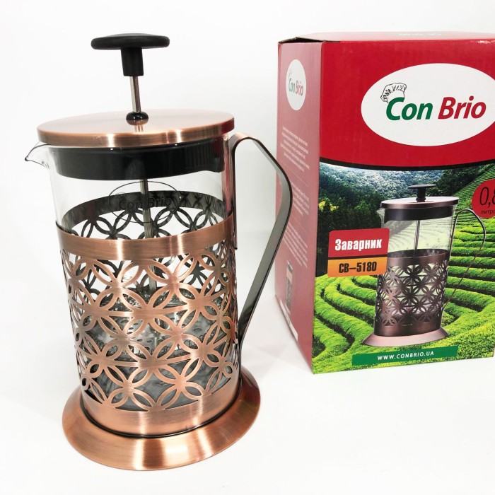 Домашній френч-прес Con, Красиві заварники для чаю, Оригінальний заварник для чаю, Заварник френч-прес VF-67