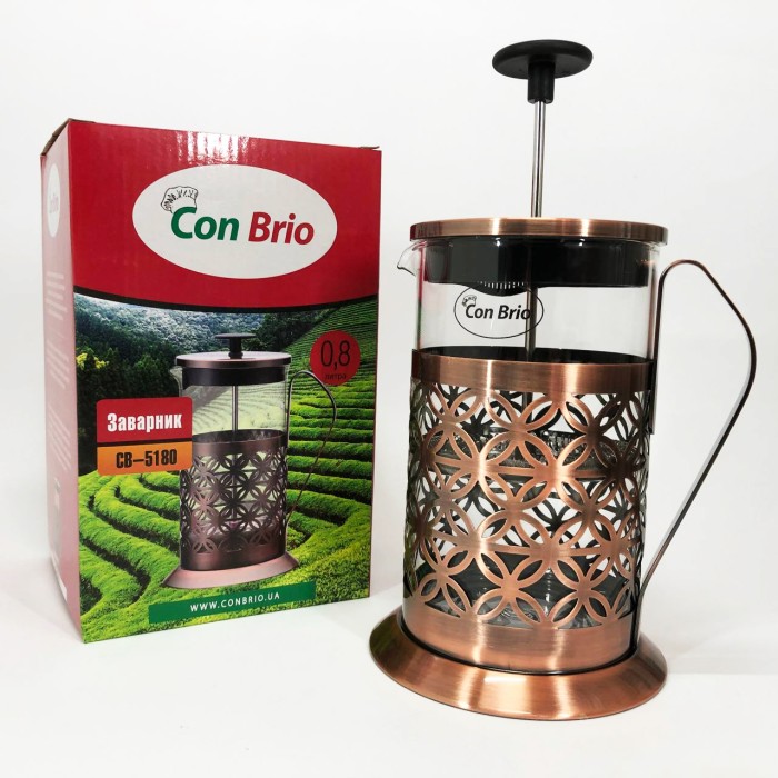 Френч-прес для дому та офісу, Стильний чайник для заварювання Френчпрес кави AZ-36