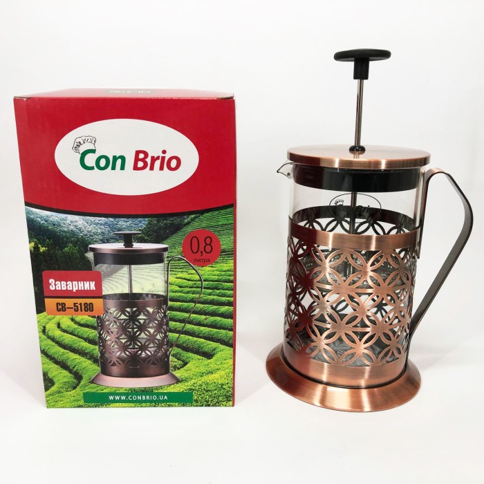 Френч-прес для дому та офісу, Стильний чайник для заварювання Френчпрес кави AZ-36