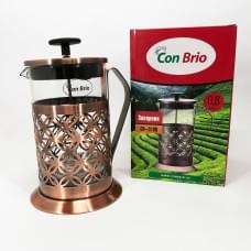 Френч-прес красивий Con Brio CB-5180 800мл, Френч-прес для кафе, Заварний BM-412 скляний чайник