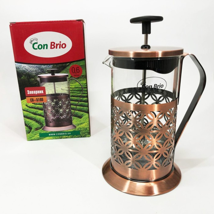 Френч-прес для кухні для сервірування Con, Заварник для чаю з пресом Френч-прес заварювання кави MB-92
