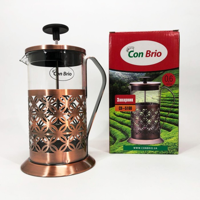 Френч-прес для кухні для сервірування Con, Заварник для чаю з пресом Френч-прес заварювання кави MB-92