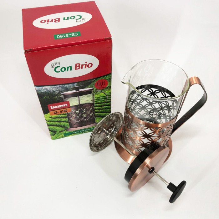 Френч-прес для кухні для сервірування Con, Заварник для чаю з пресом Френч-прес заварювання кави MB-92