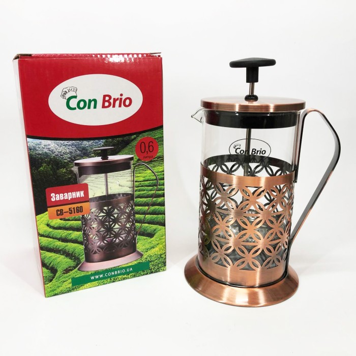 Френч-прес для кухні для сервірування Con, Заварник для чаю з пресом Френч-прес заварювання кави MB-92