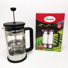Френч-прес з поршнем Con Brio CB-6560 600 мл, Френч-прес для міцної кави для кафе WC-36