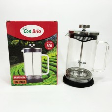 Френч-прес для кафе Con Brio СВ-5960 600 мл, Ексклюзивні заварювальні чайники, Френч-прес красивий RU-73