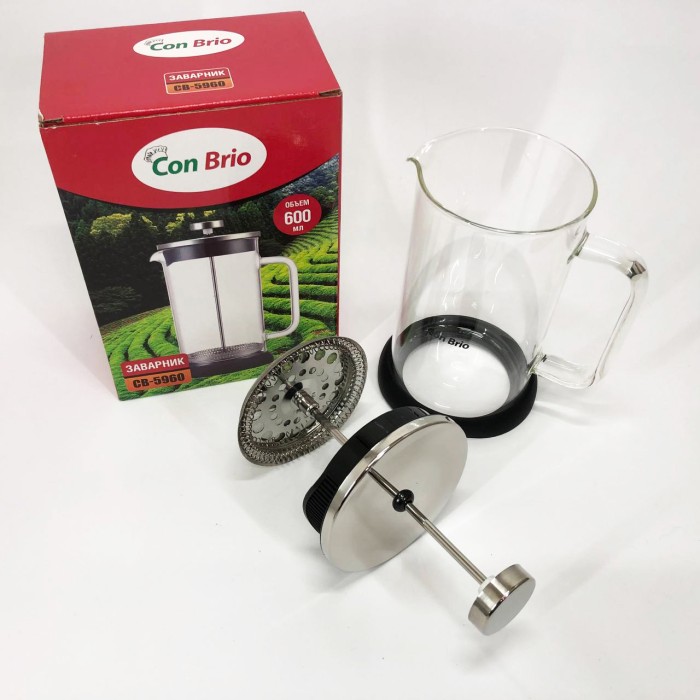 Приготування чаю за допомогою прес-заварника Con, Зручний френч-прес для дому, Простий френч-прес QE-11