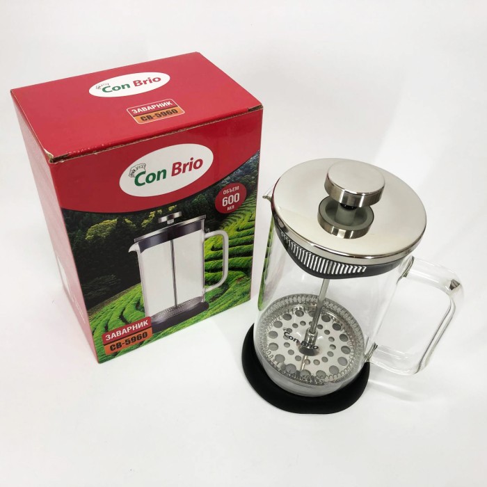 Приготування чаю за допомогою прес-заварника Con, Зручний френч-прес для дому, Простий френч-прес QE-11