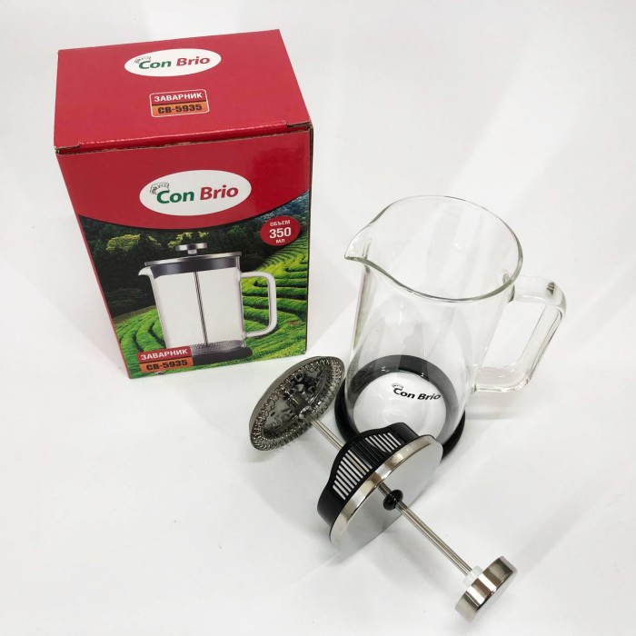 Френч-прес для дому та офісу Con Brio CB-5935 350 мл, Чайник прес для чаю, Френч-прес з поршнем CG-86