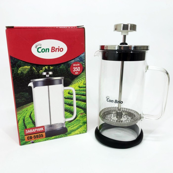 Френч-прес для дому та офісу Con Brio CB-5935 350 мл, Чайник прес для чаю, Френч-прес з поршнем CG-86