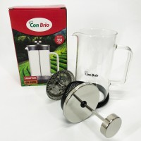 Френч-прес для заварювання трав, Френч-прес для кафе Скляний чайник з фільтром заварювання чаю PQ-65