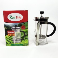 Френч-прес для ароматного чаю Con Brio CB-5535 350 мл, Якісний заварний чайник з пресом SZ-15