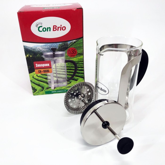 Скляні чайники для заварювання трав'яного чаю Con, Заварний чайник скляний з ручкою FY-42