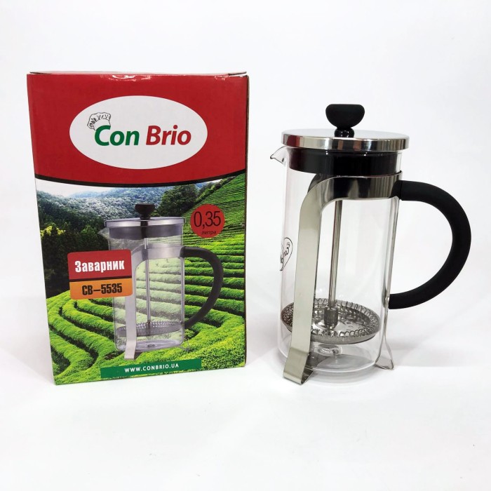 Скляні чайники для заварювання трав'яного чаю Con, Заварний чайник скляний з ручкою FY-42