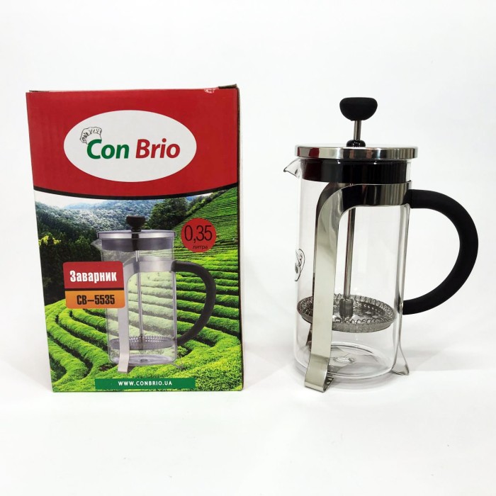 Скляні чайники для заварювання трав'яного чаю Con, Заварний чайник скляний з ручкою FY-42