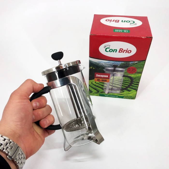 Скляні чайники для заварювання трав'яного чаю Con, Заварний чайник скляний з ручкою FY-42