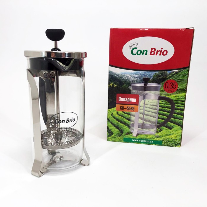 Скляні чайники для заварювання трав'яного чаю Con, Заварний чайник скляний з ручкою FY-42