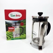 Заварочник для кухні Con Brio CB-5535 350 мл, Френчпрес, Френч-прес для кави, WZ-573 Заварник прозорий