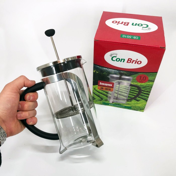 Заварник для трав Con Brio 1000 мл CB-5510, Чайник заварювальний скляний якісний на кухню SX-76