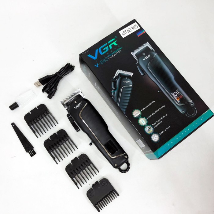 Професійна машинка для стрижки з насадками VGR V-683, Машинка для стрижки волосся з професійними ножами IS-80