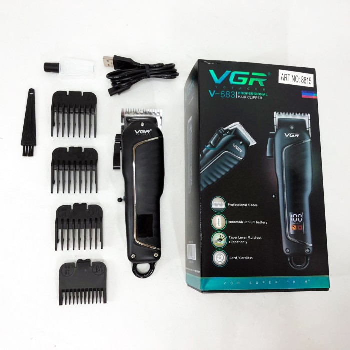 Професійна машинка для стрижки з насадками VGR V-683, Машинка для стрижки волосся з професійними ножами IS-80
