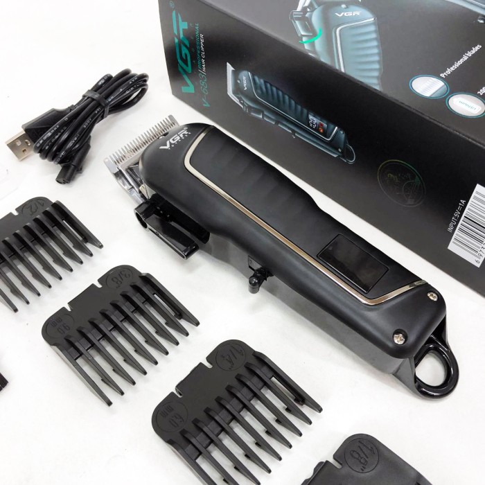 Професійна машинка для стрижки з насадками VGR V-683, Машинка для стрижки волосся з професійними ножами IS-80