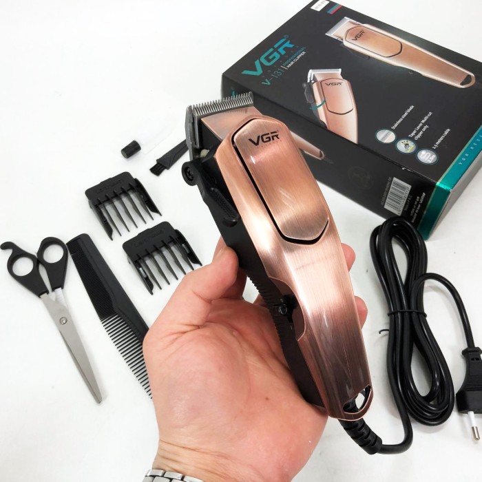 Професійний бездротовий тример VGR V-131, Електрична машинка для стрижки з насадками ZP-87