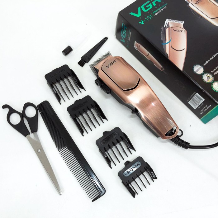 Професійний бездротовий тример VGR V-131, Електрична машинка для стрижки з насадками ZP-87
