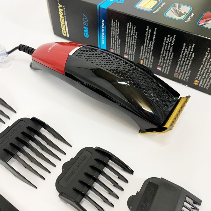 Машинка для стрижки волосся дротова Gemei, Машинка для стрижки волосся без шуму Підстригальна KC-98