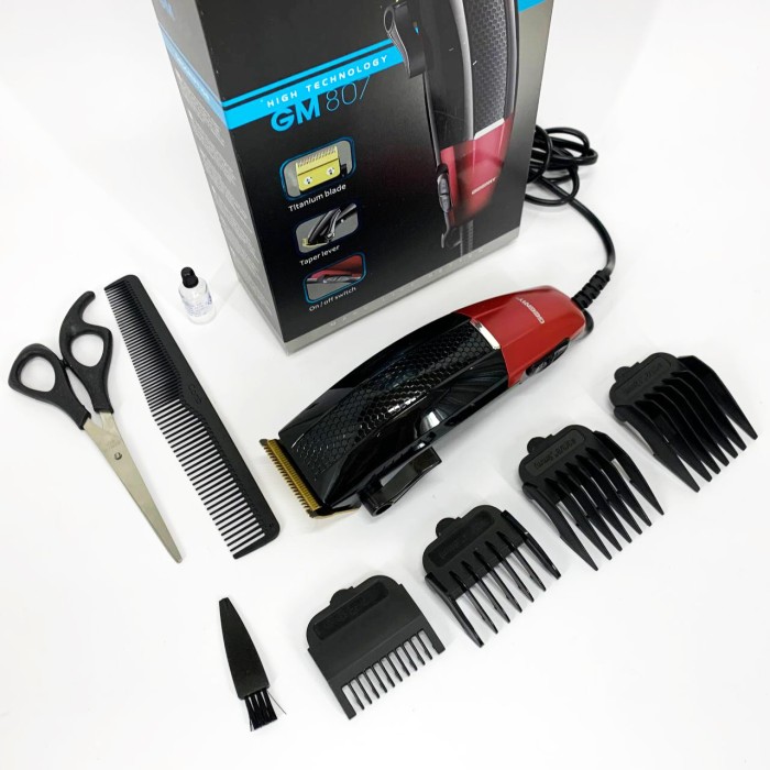 Машинка для стрижки волосся дротова Gemei, Машинка для стрижки волосся без шуму Підстригальна KC-98