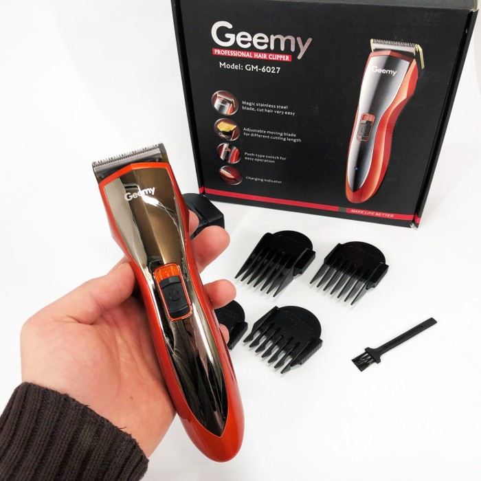 Машинка для стрижки волосся Gemei GM-6027, Хороший бездротовий триммер, Практична машинка