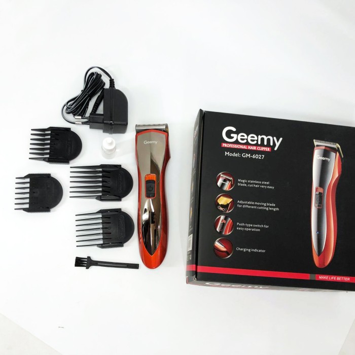 Професійна електрична машинка для стрижки Pro Gemei GM-6027, Машинка для стрижки волосся бездротова VT-56