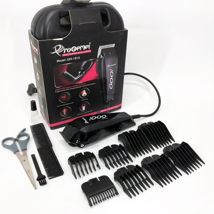 Професійний тример з набором насадок Gemei, Машинка для стрижки волосся потужна, Тример для скронь ZF-69