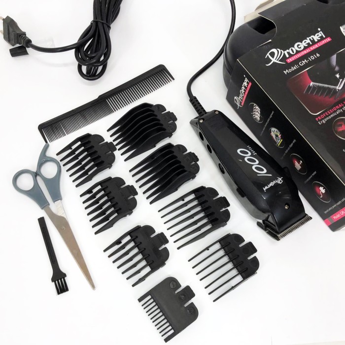 Професійний тример з набором насадок Gemei, Машинка для стрижки волосся потужна, Тример для скронь ZF-69