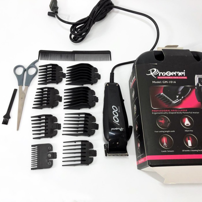 Професійний тример з набором насадок Gemei, Машинка для стрижки волосся потужна, Тример для скронь ZF-69
